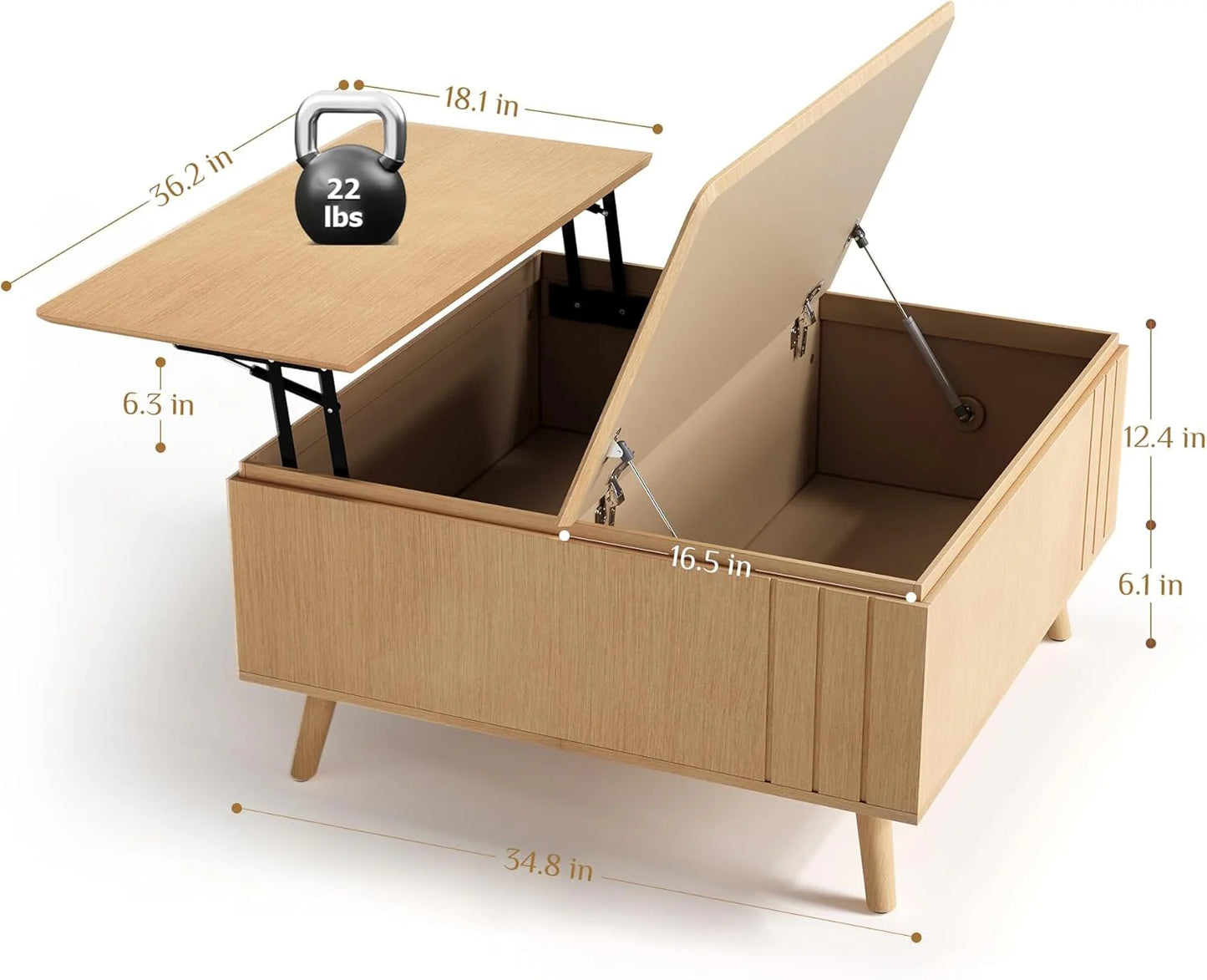 Round Coffee Table with Storage,Fluted Center Table with Sliding Cabinet Door for Living Room,Home Small Space,31.5" Small Center Table,Walnut