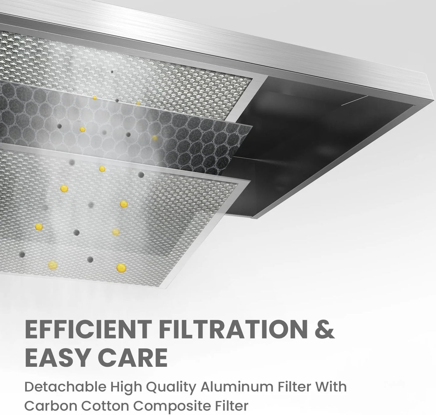 Comfee 30" Under Cabinet Ducted/Ductless Convertible Slim Vent Durable Stainless Steel Kitchen Reusable Filter