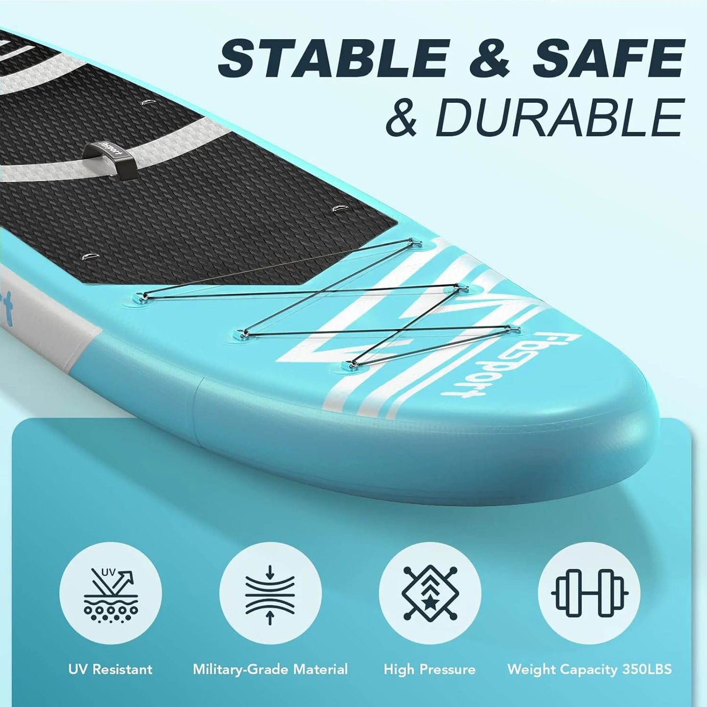 FBSPORT 11' Premium Stand Up Paddle Board, Yoga Board with Durable SUP Accessories & Carry Bag | Wide Stance, Surf Control, Non-Slip Deck, Leash, Paddle and Pump for Youth & Adult