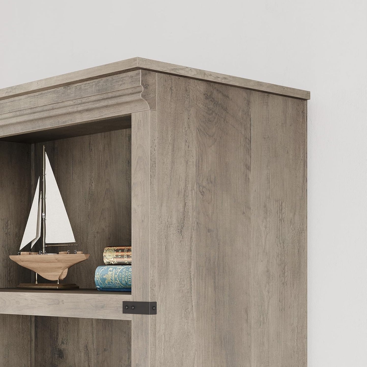 5 Tier Bookcase Farmhouse Book Shelf with Storage Open Display Bookshelves