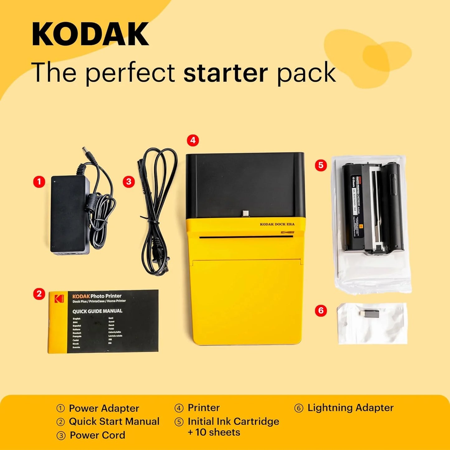 KODAK Dock ERA Plus 4PASS Instant Photo Printer (4x6)