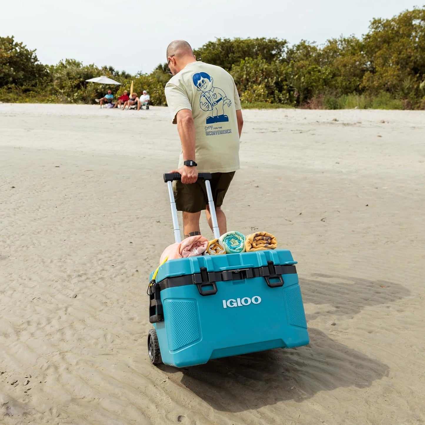 Igloo 52Qt Wheeled Cooler, Insulated Hard Shell Ice Chest
