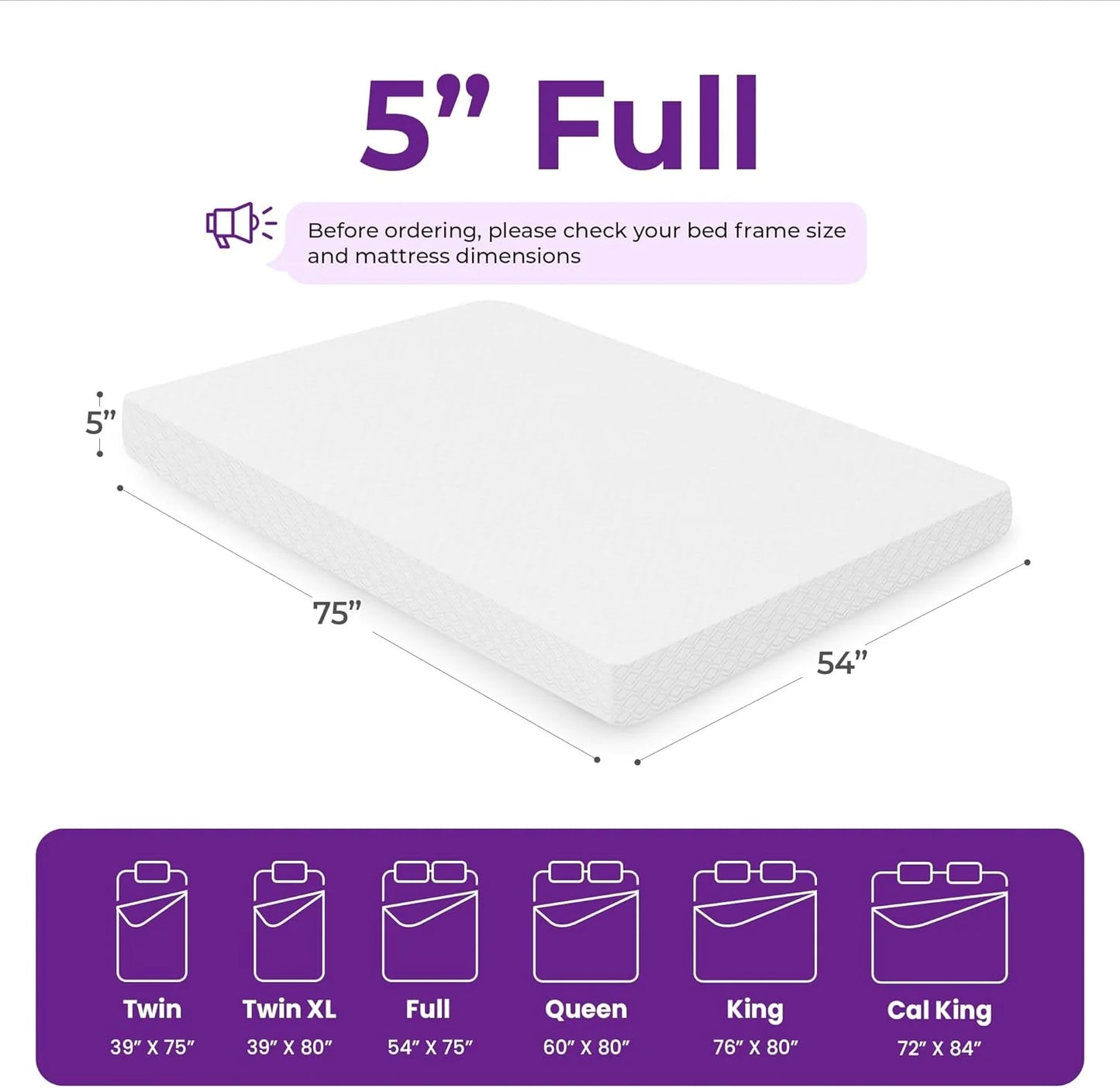 GAESTE 8-inch Fully Cooling Gel Memory Foam Mattress Mattress-in-a-Box