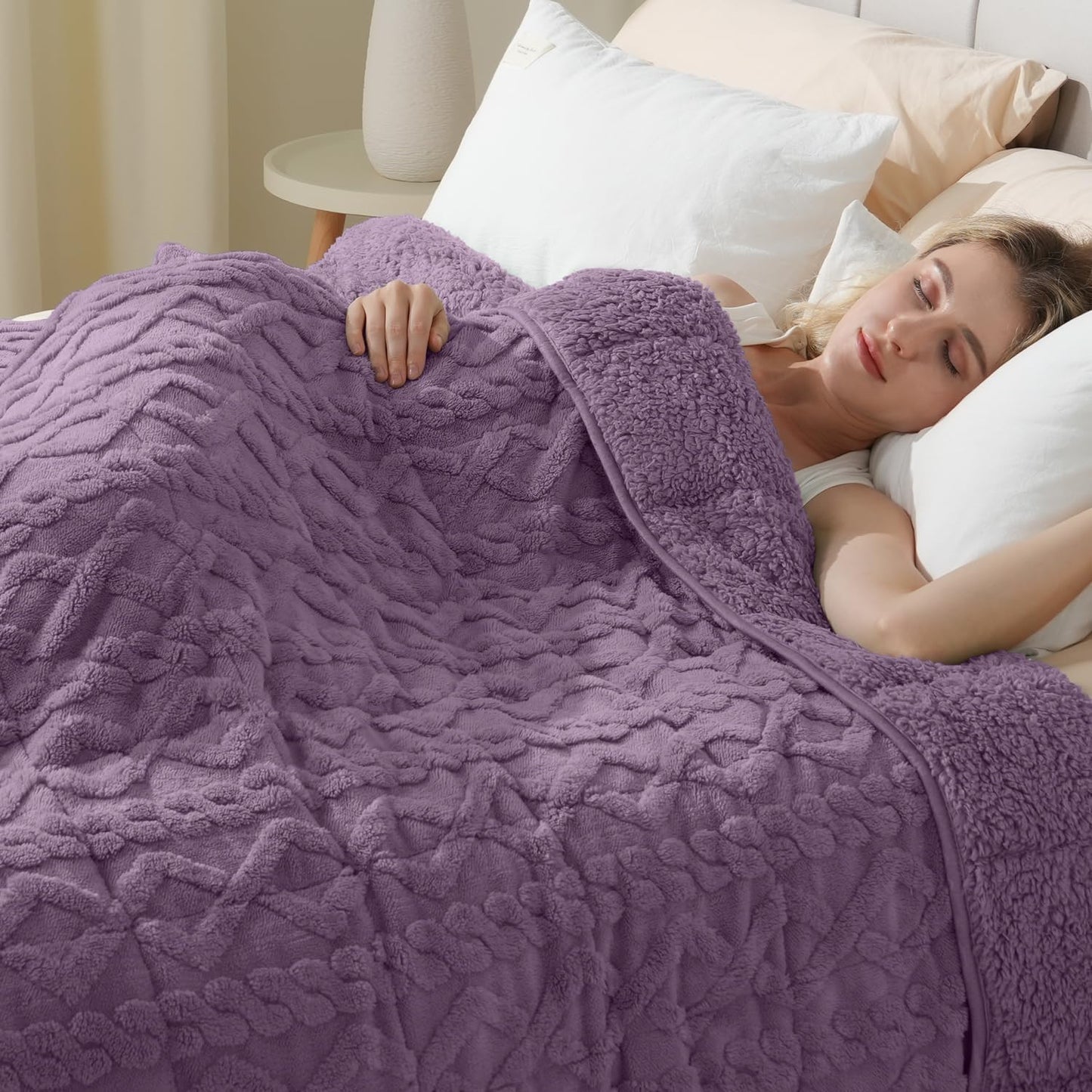 Sherpa Fleece Weighted Blanket 15 lbs 60"x 80"