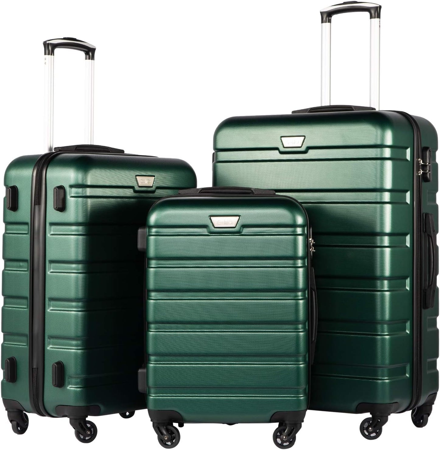 Coolife Luggage 3 Piece Set Suitcase Spinner Hardshell Lightweight TSA Lock