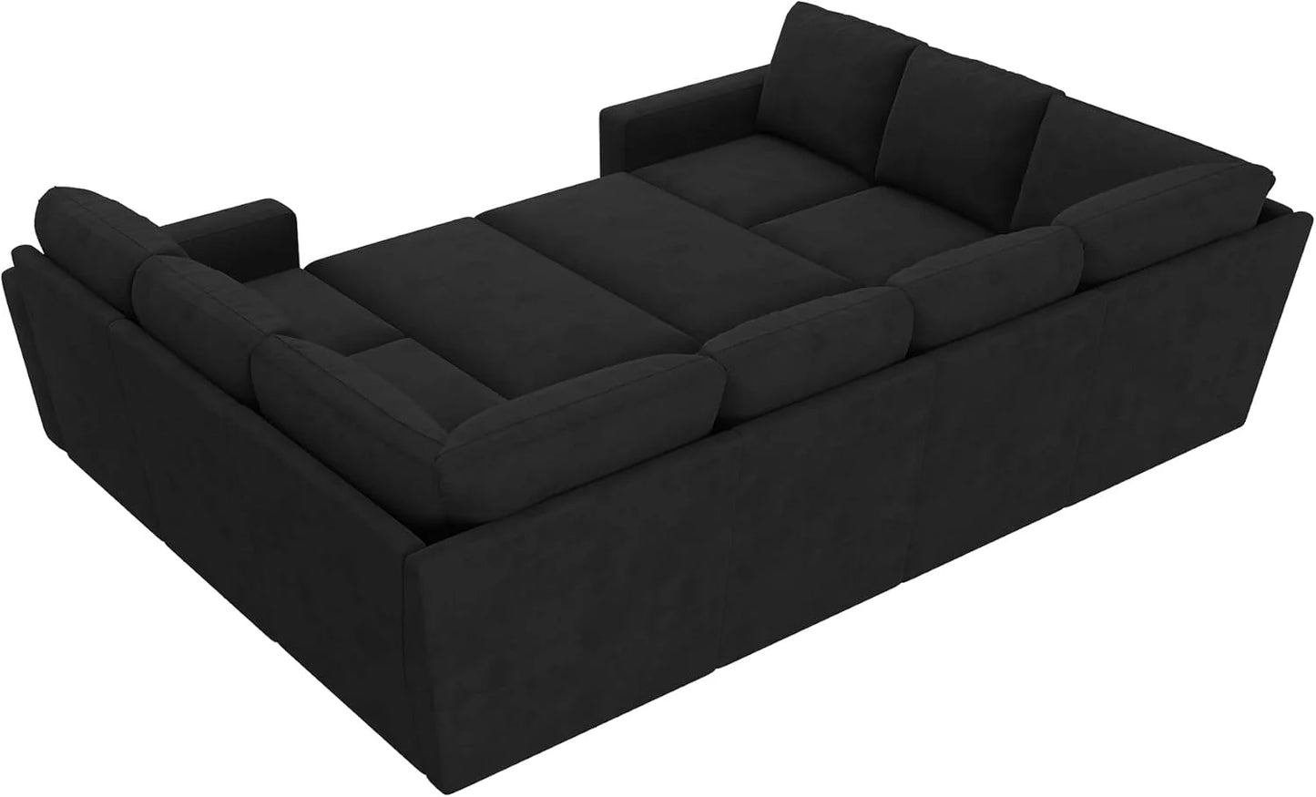 HONBAY Modular Sectional Sleeper Sofa with Pull Out Bed, L Shaped Couch with Storage Seat, Convertible Sectional Couches for Living Room