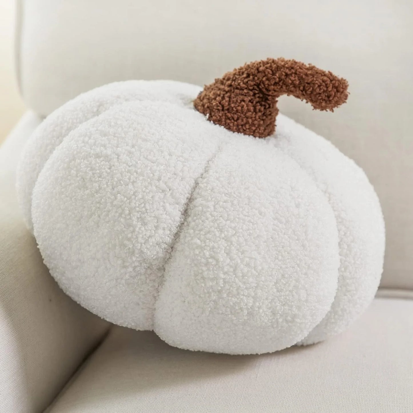 Teddy Fleece Pumpkin Throw Pillows
