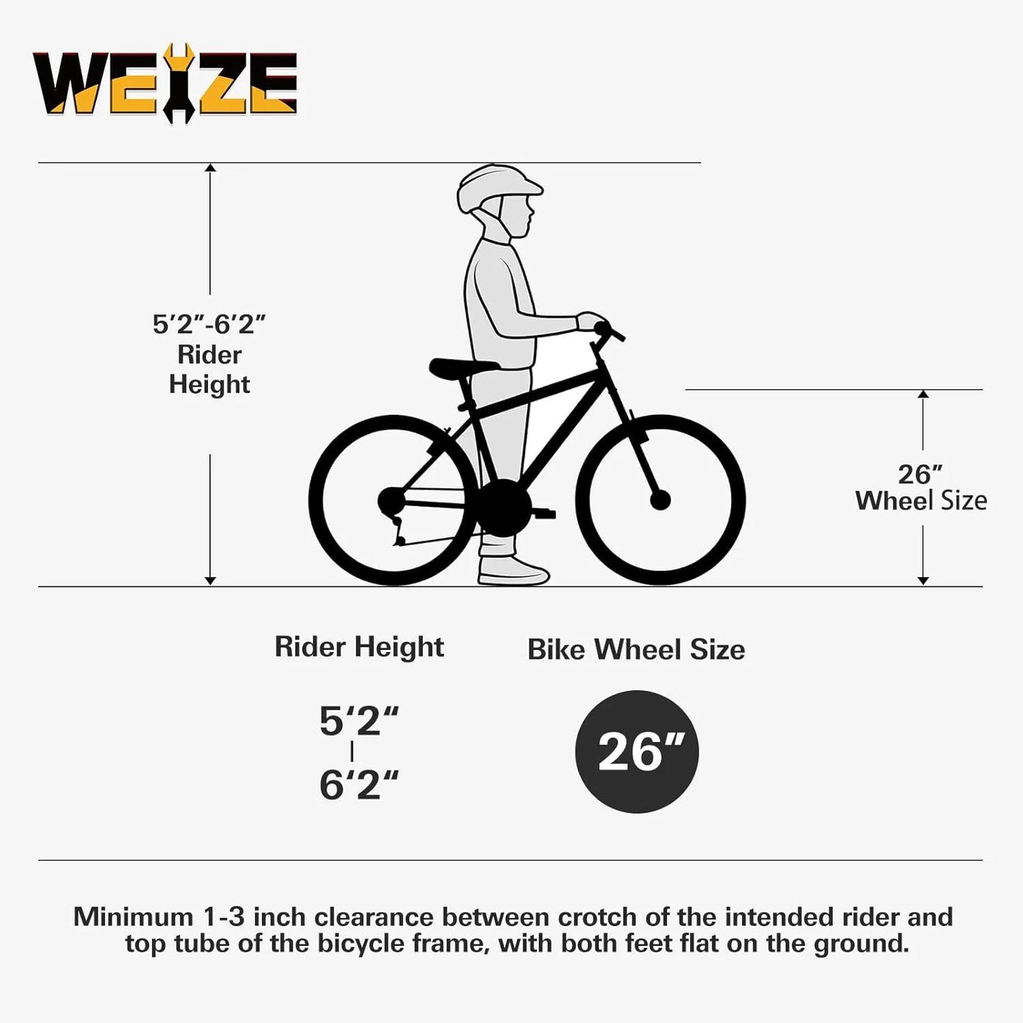 WEIZE Mountain Bike, 26 27.5 inch Outdoor Hybrid Bikes,18-Speed/High-Carbon Steel/Dual Full Suspension, Adjustable Ergonomic Seat for Men Women Adult, MTB Bicycle with Suspension Fork,Sleek Colors