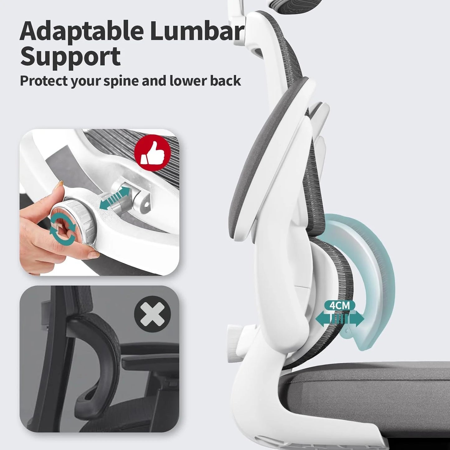 TRALT Office Chair Ergonomic Desk Chair 330 lbs Home Gaming Chair with Wheels