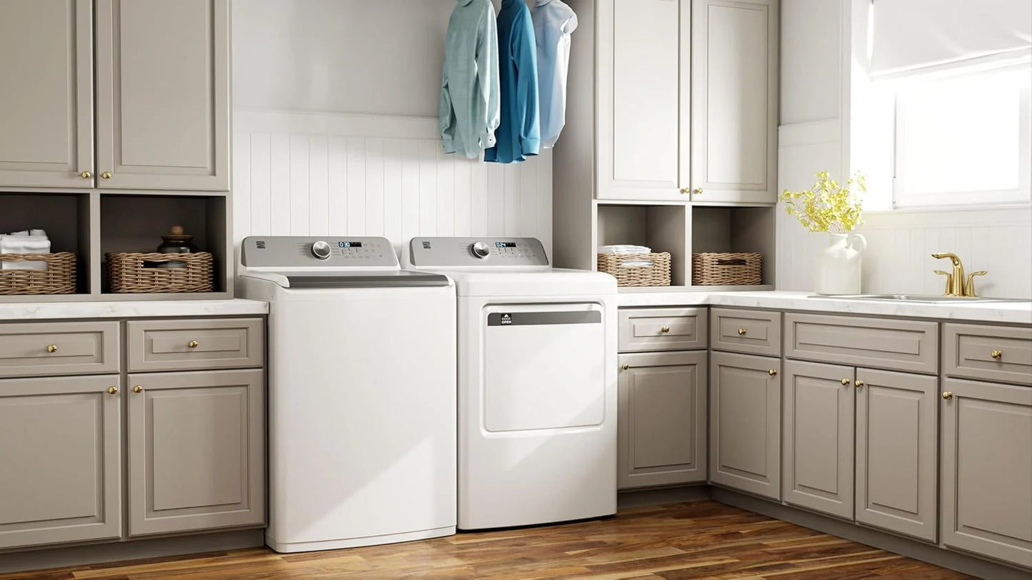 4.5 cu. ft. Top Load Washer with Triple Action Impeller for Tough Dirt & Stains-Reduce Laundry Time with Accela and Express Wash-LED, White