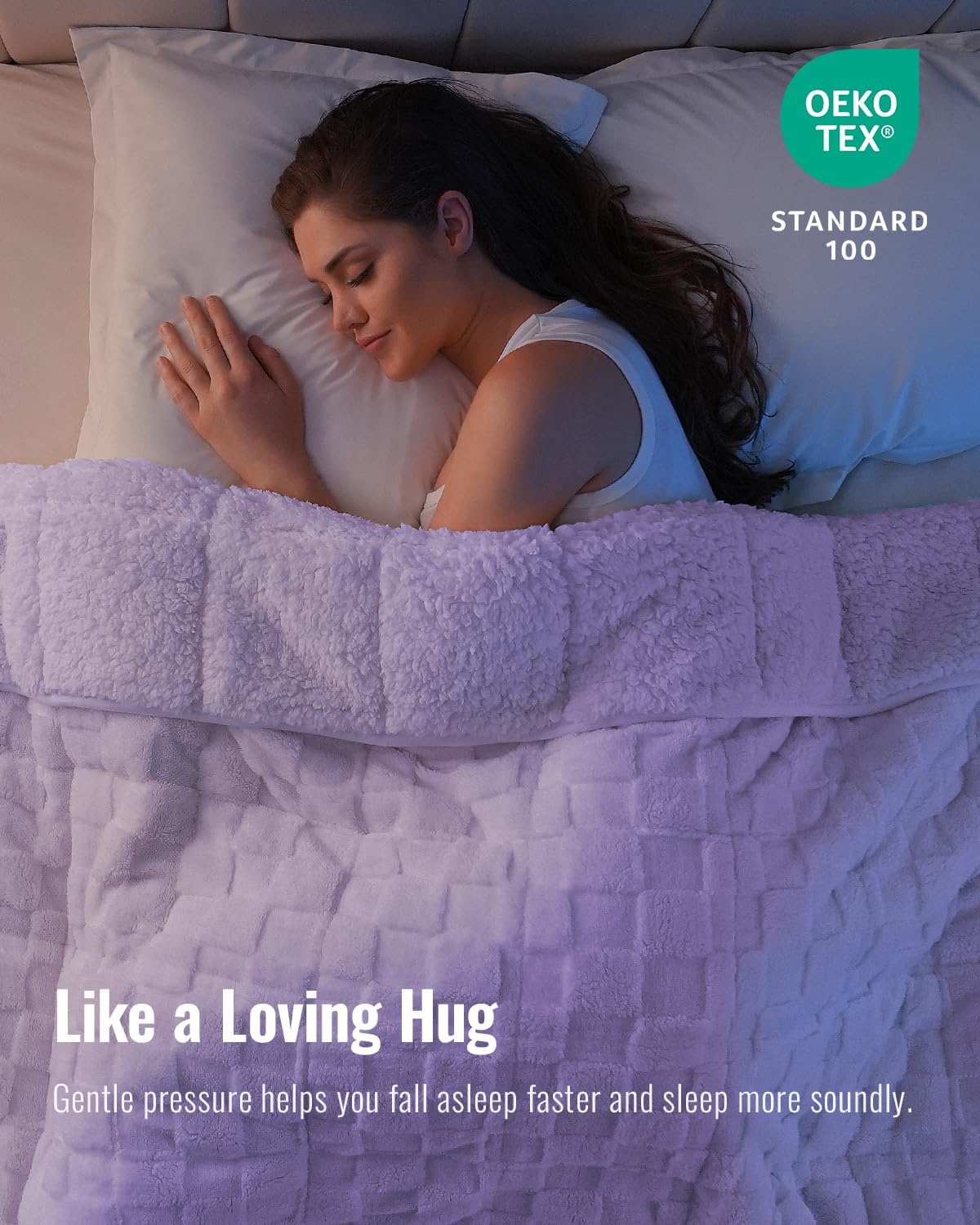 Weighted Blanket Queen Size 15lbs 60x80 inches with Soft Plush Fleece