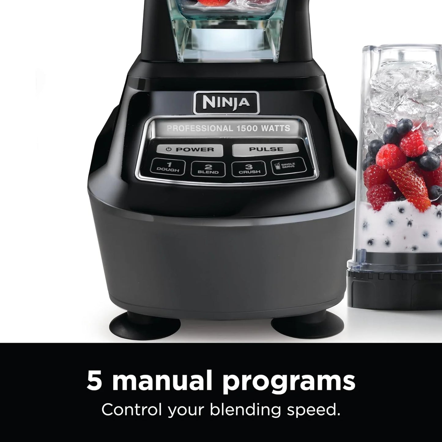 Ninja Mega Kitchen System, 1500-Watt, 72-Ounce Full-Size Blender and 8-Cup Food Processor with (2) 16-Ounce To-Go Cups