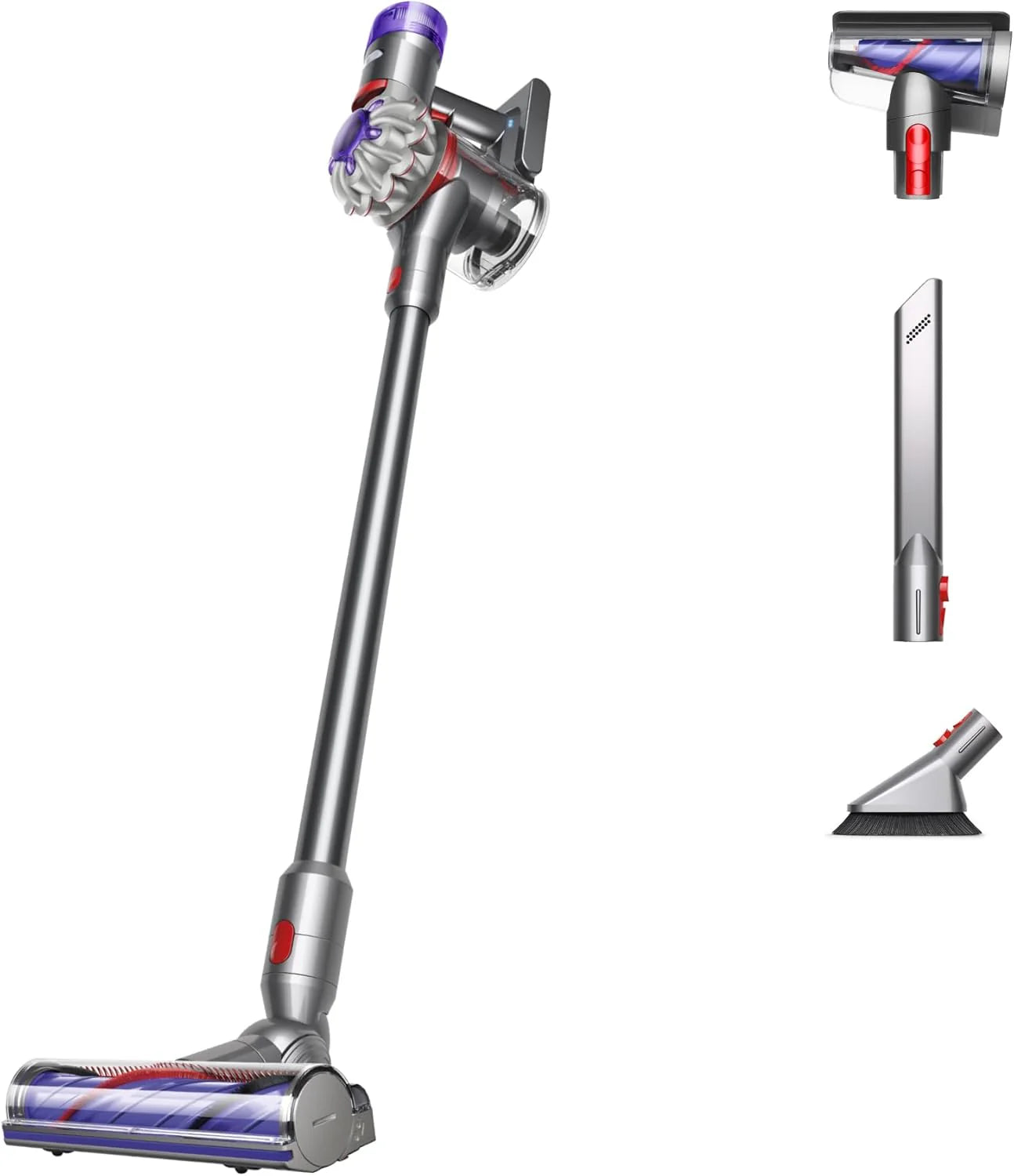 Cordless vacuum cleaner, silver/nickel