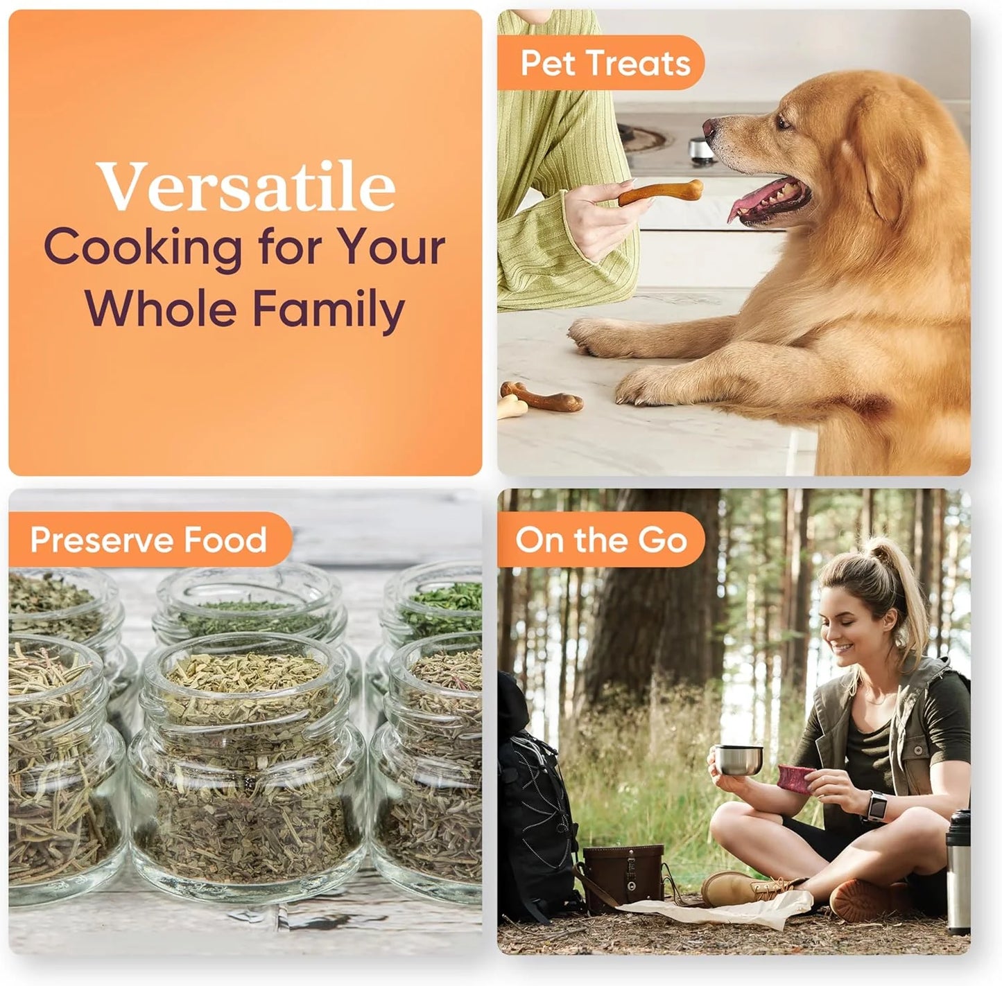 COSORI Food Dehydrator, Bigger Than 7 Trays With Large 6.5" Drying Space, 600W Power Saves More Time Than 480W, 165°F Dehydrated Dryer