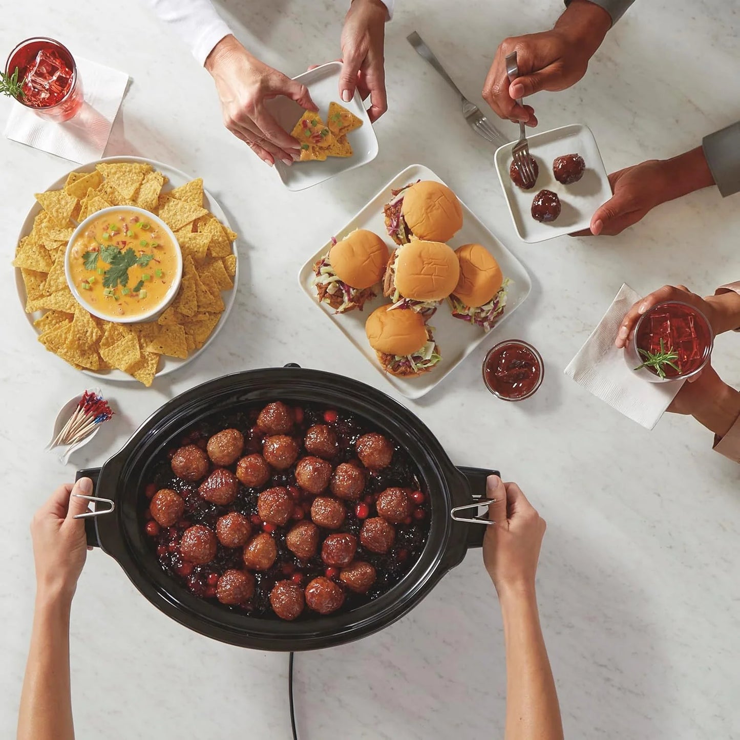 Slow Cooker, Extra Large 10 Quart, Stay or Go Portable With Lid Lock