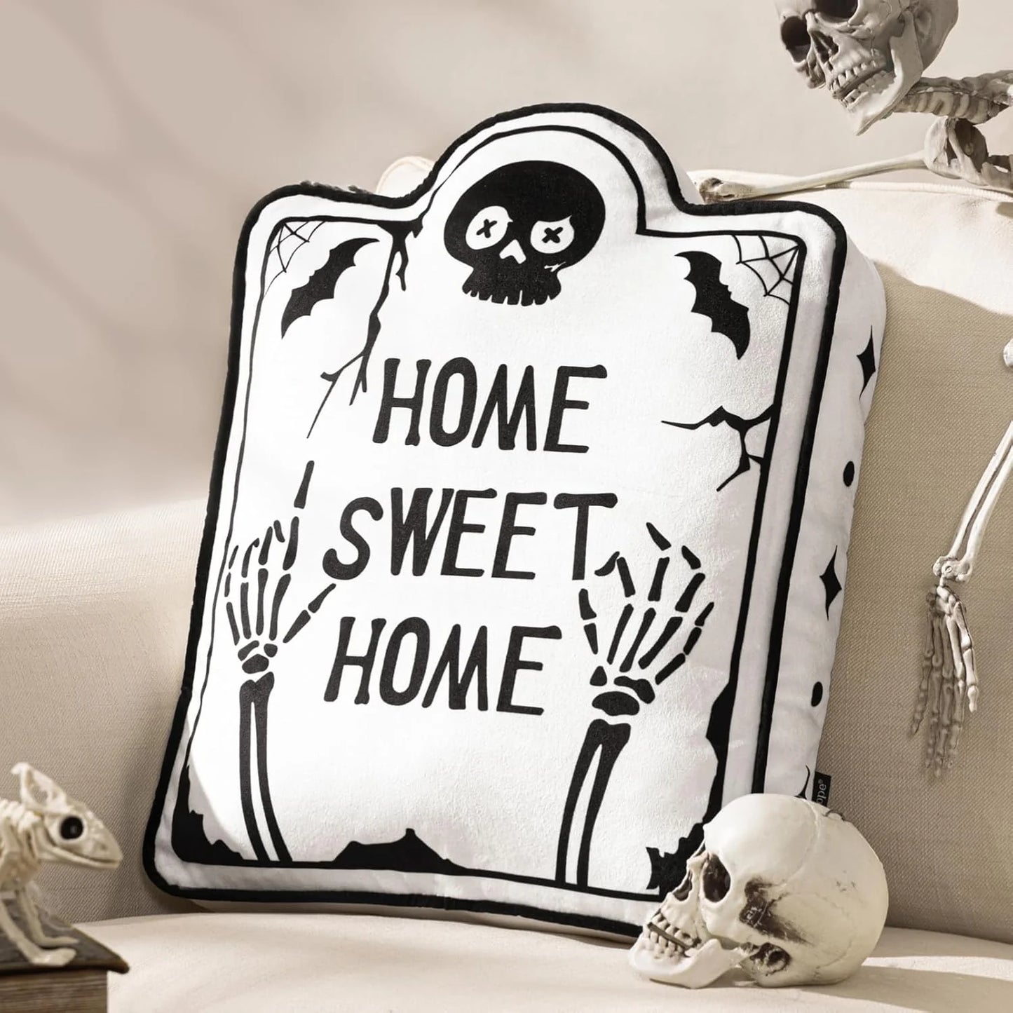 Happy Halloween Shaped Throw Pillow