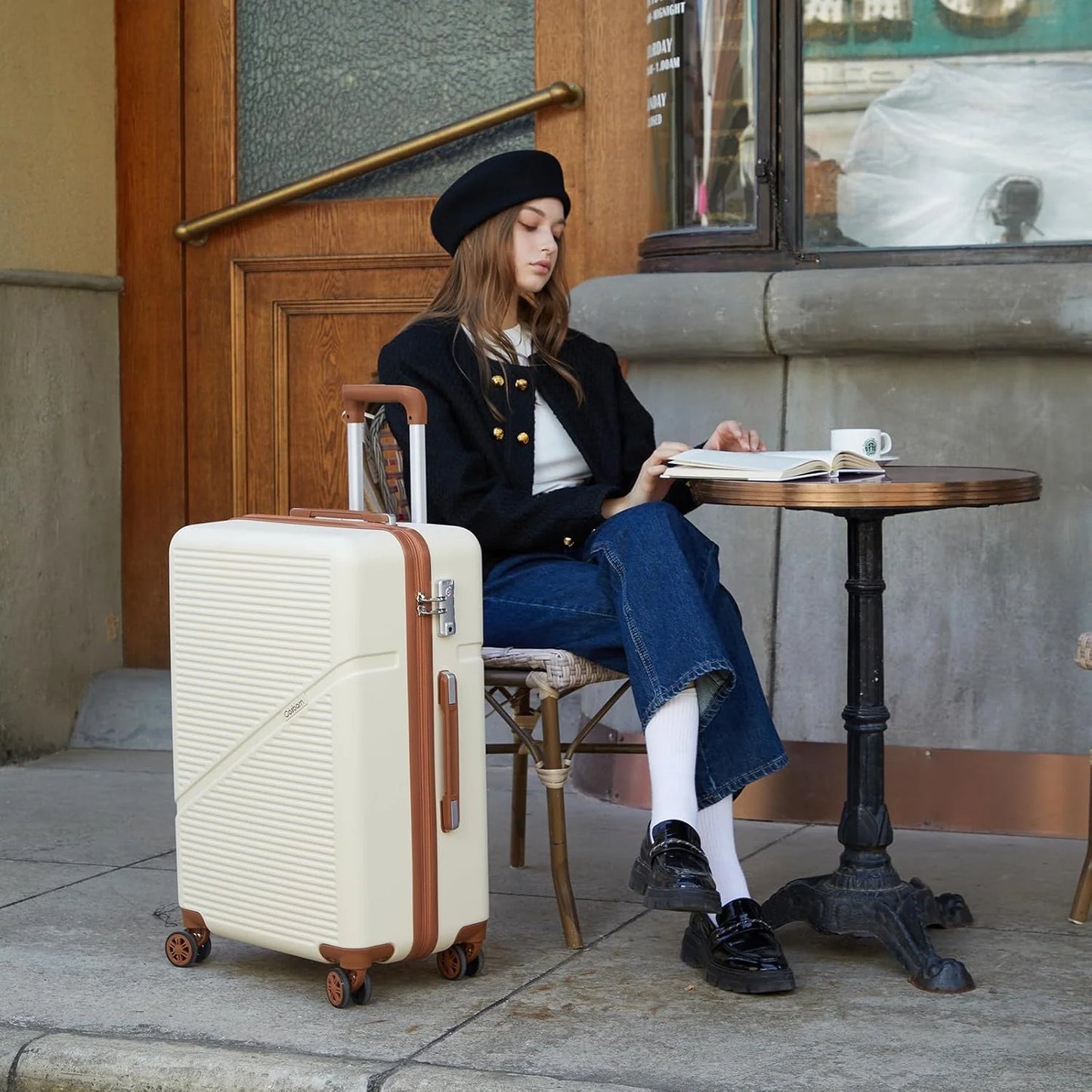 5-Piece Luggage Set with Spinner Wheels, Hard-Shell ABS Luggage Set with Tsa Lock, Lightweight Hard-Shell Waterproof Travel Case, Unisex, Gray