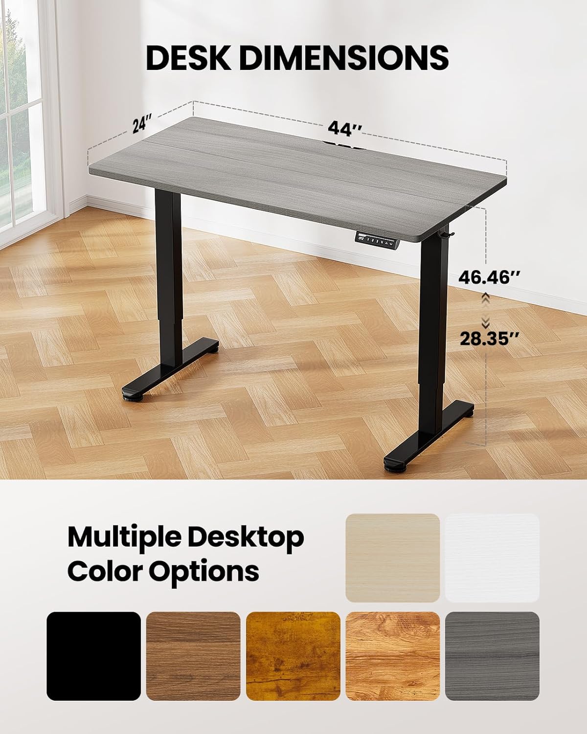 Height Adjustable Electric Standing Desk 47.2 x 23.6 Inches