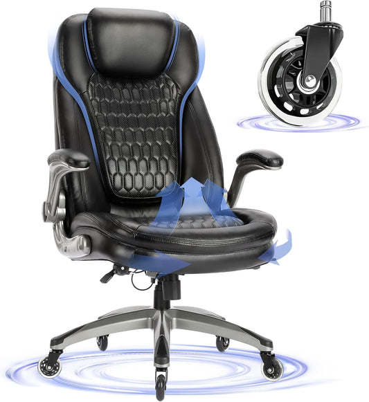 Executive Office Chair Computer Desk Chair Swivel Home Office Chair Upgraded Casters