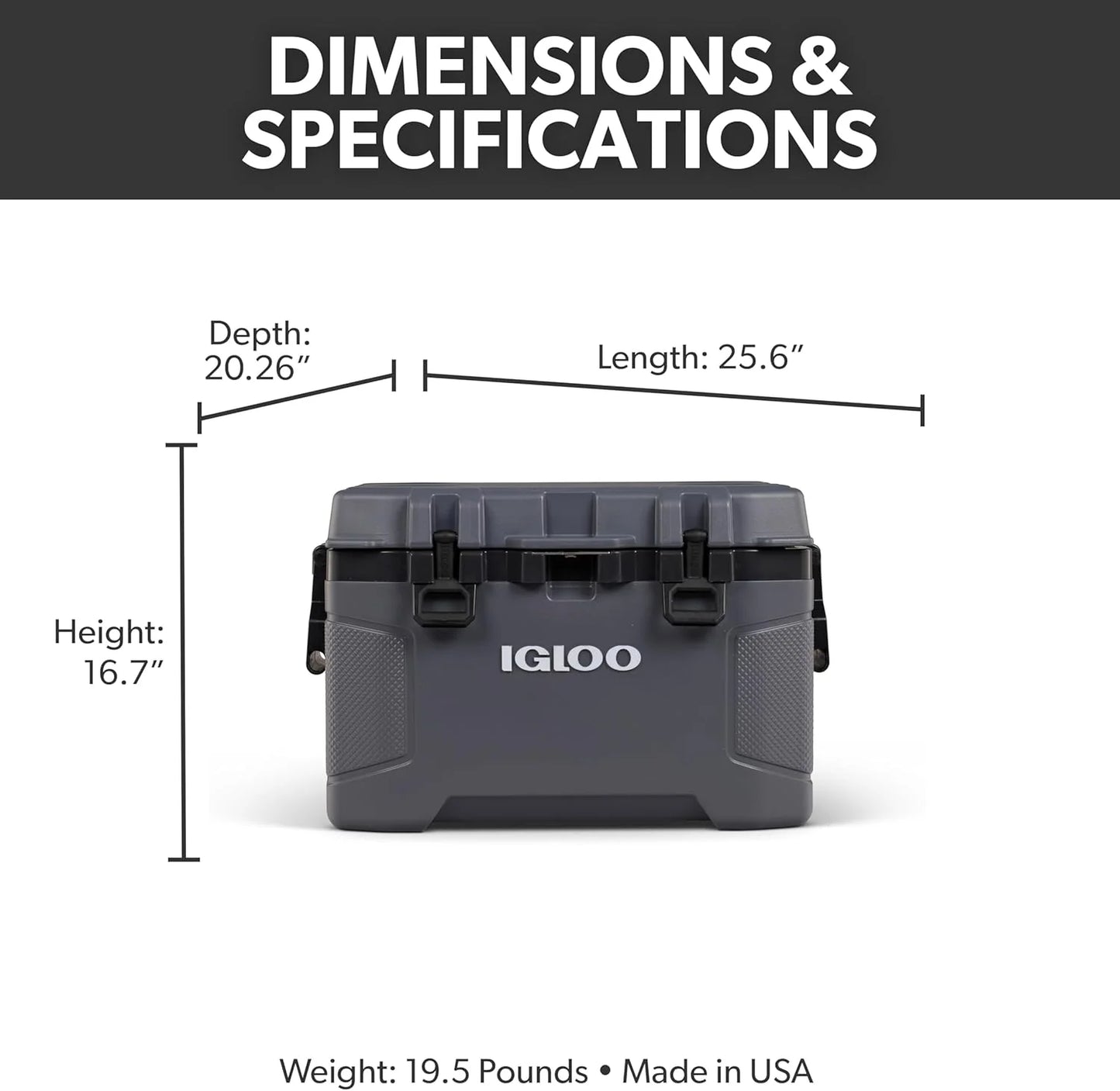 Igloo 52Qt Wheeled Cooler, Insulated Hard Shell Ice Chest
