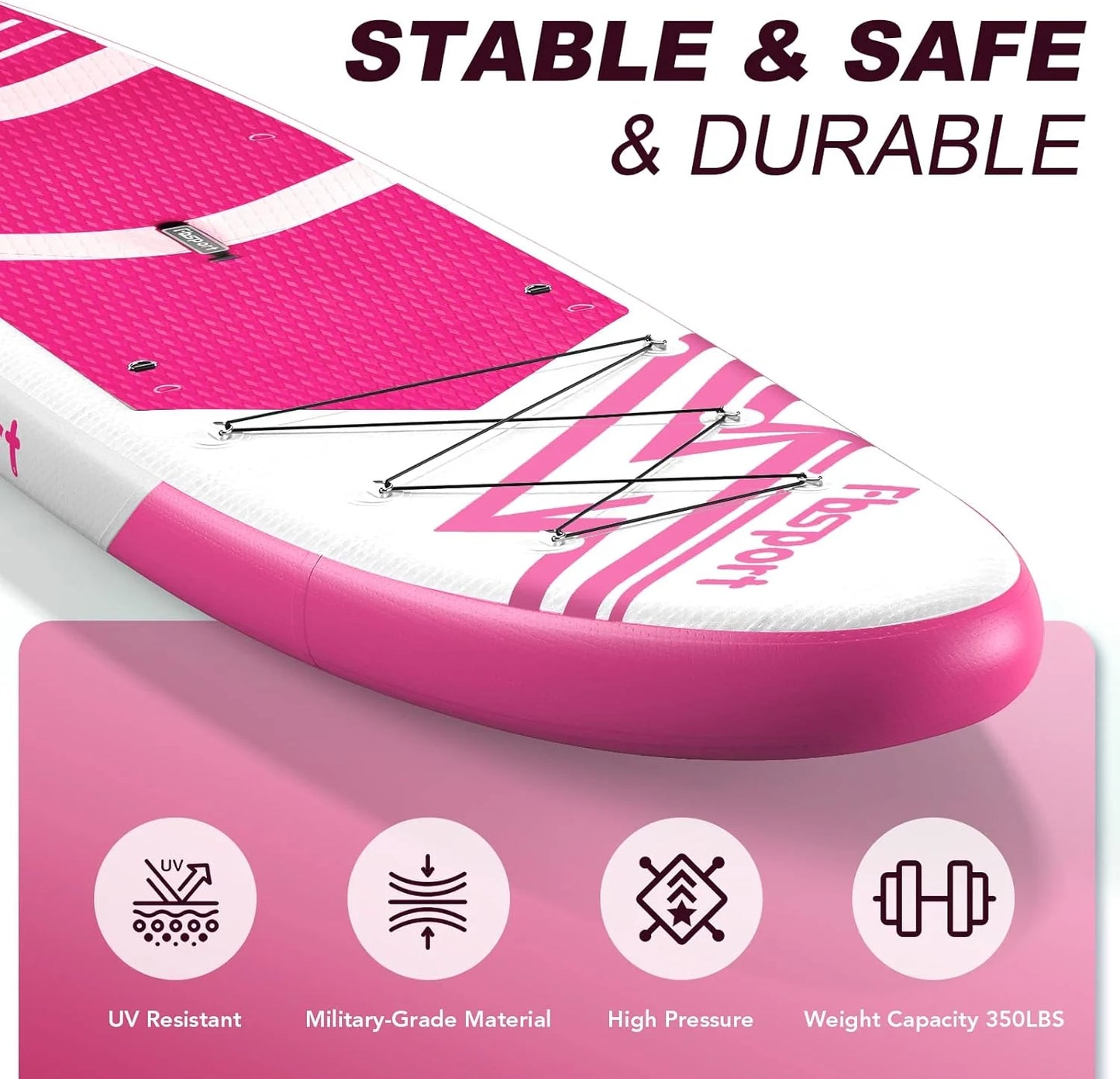 FBSPORT 11' Premium Stand Up Paddle Board, Yoga Board with Durable SUP Accessories & Carry Bag | Wide Stance, Surf Control, Non-Slip Deck, Leash, Paddle and Pump for Youth & Adult