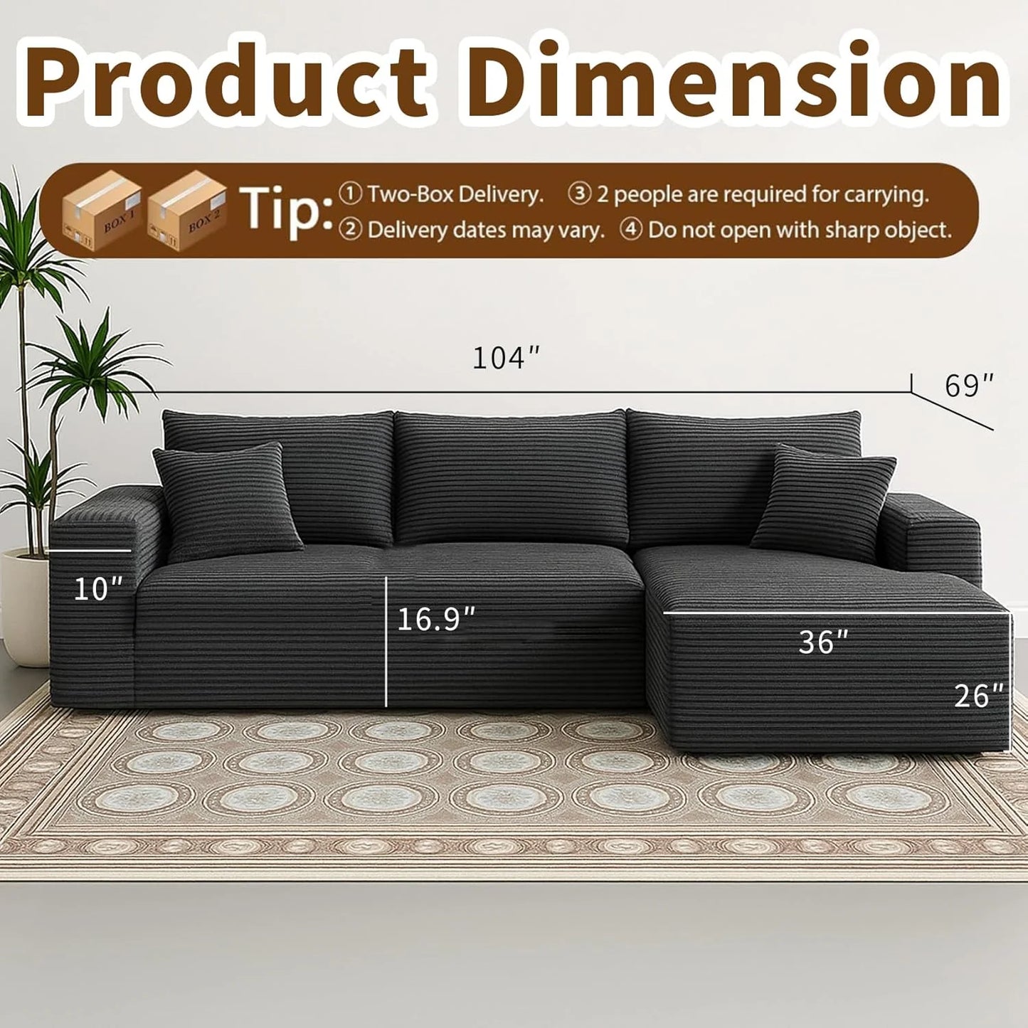 Cloud section sofa and L-shaped recliner modern modular sofa with deep seats