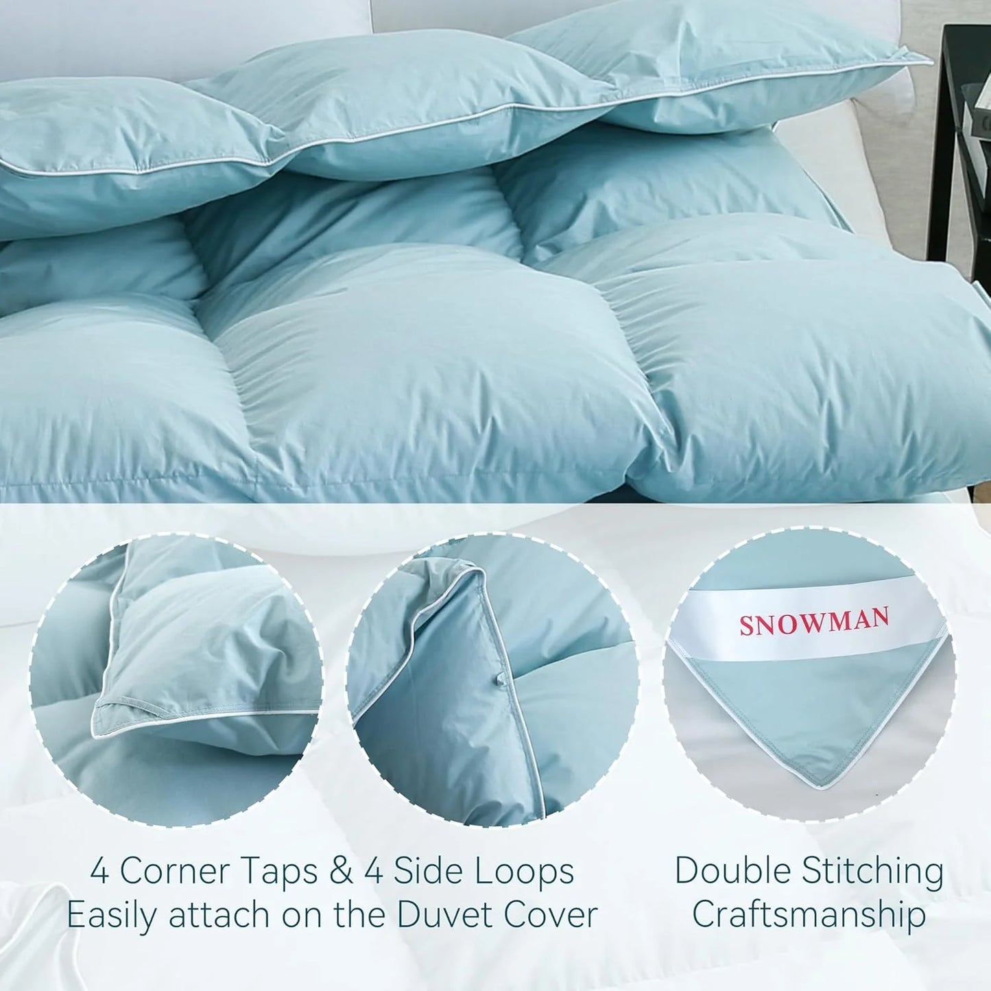 Premium Down Comforter 3D Baffle Box Design