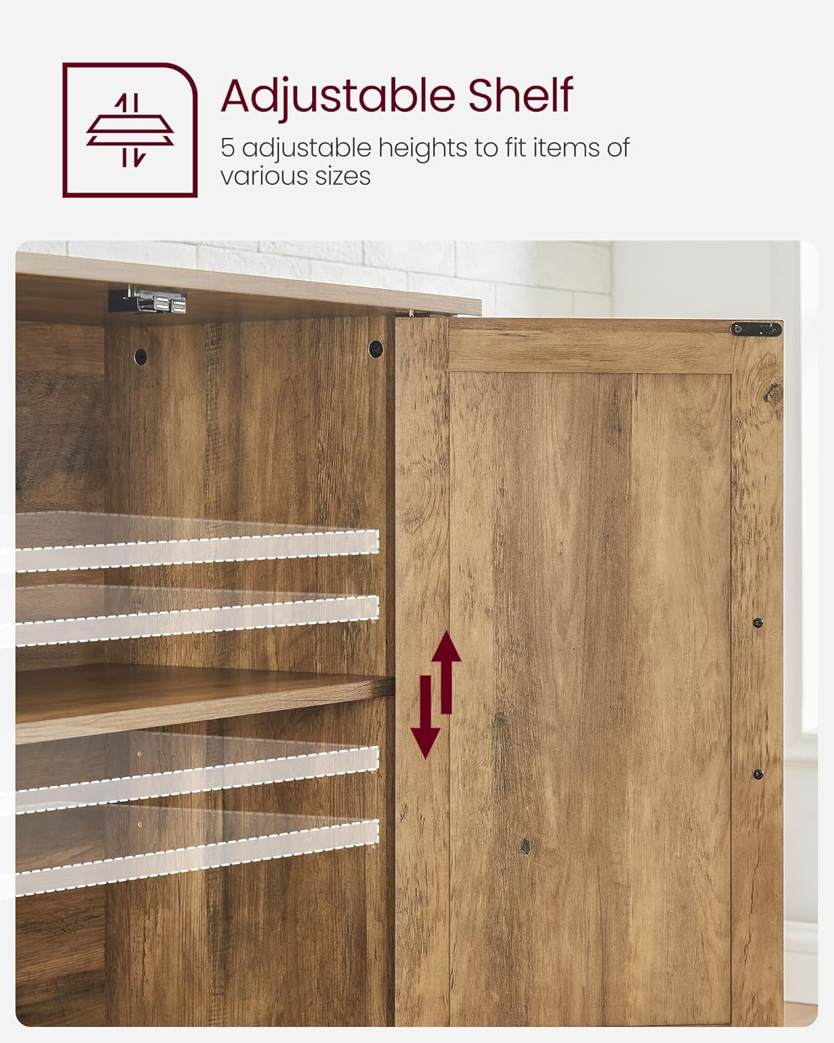 Storage Cabinet Buffet Cabinet with Adjustable Shelves