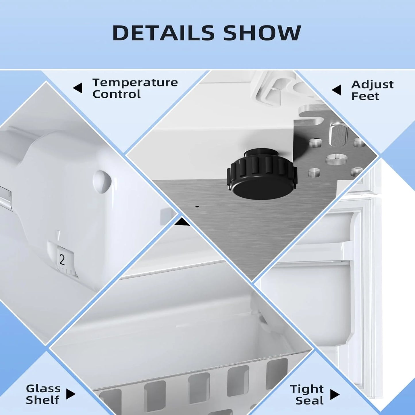 Antarctic Star 3.2 Cu.Ft,Mini Refrigerator with Freezer,Double Door Mini Fridge,Compact Refrigerator,Adjustable Thermostat,Mini Refrigerator for Bedroom/Office/Dorm/Kitchen(BLACK)