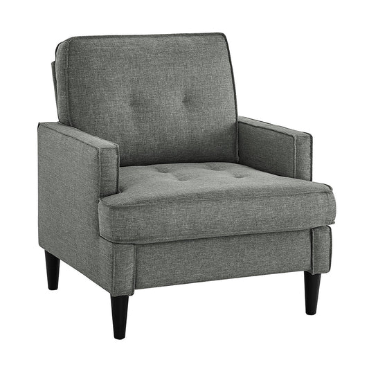 Contemporary Button Tufted Chair with Arm Rest