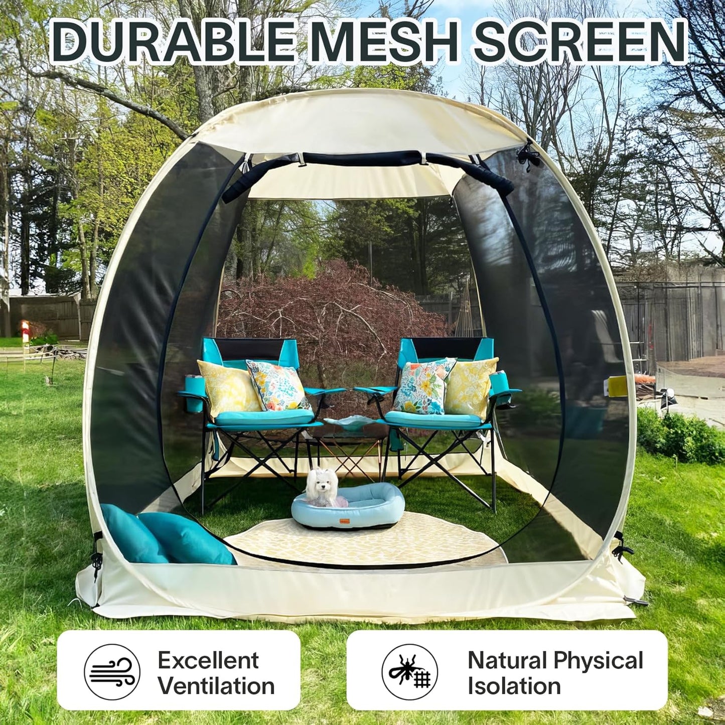 Pop Up Screen House Gazebo Tent with Mosquito Netting Sides