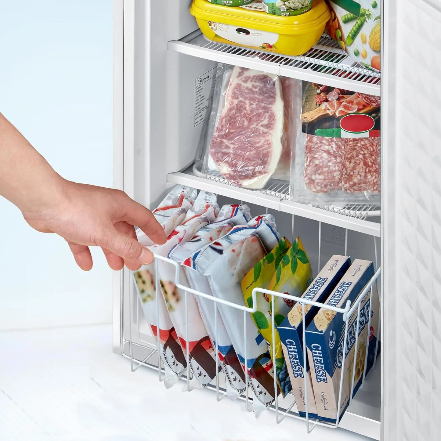 Upright Freezer Large Black 3.0 Cubic Feet