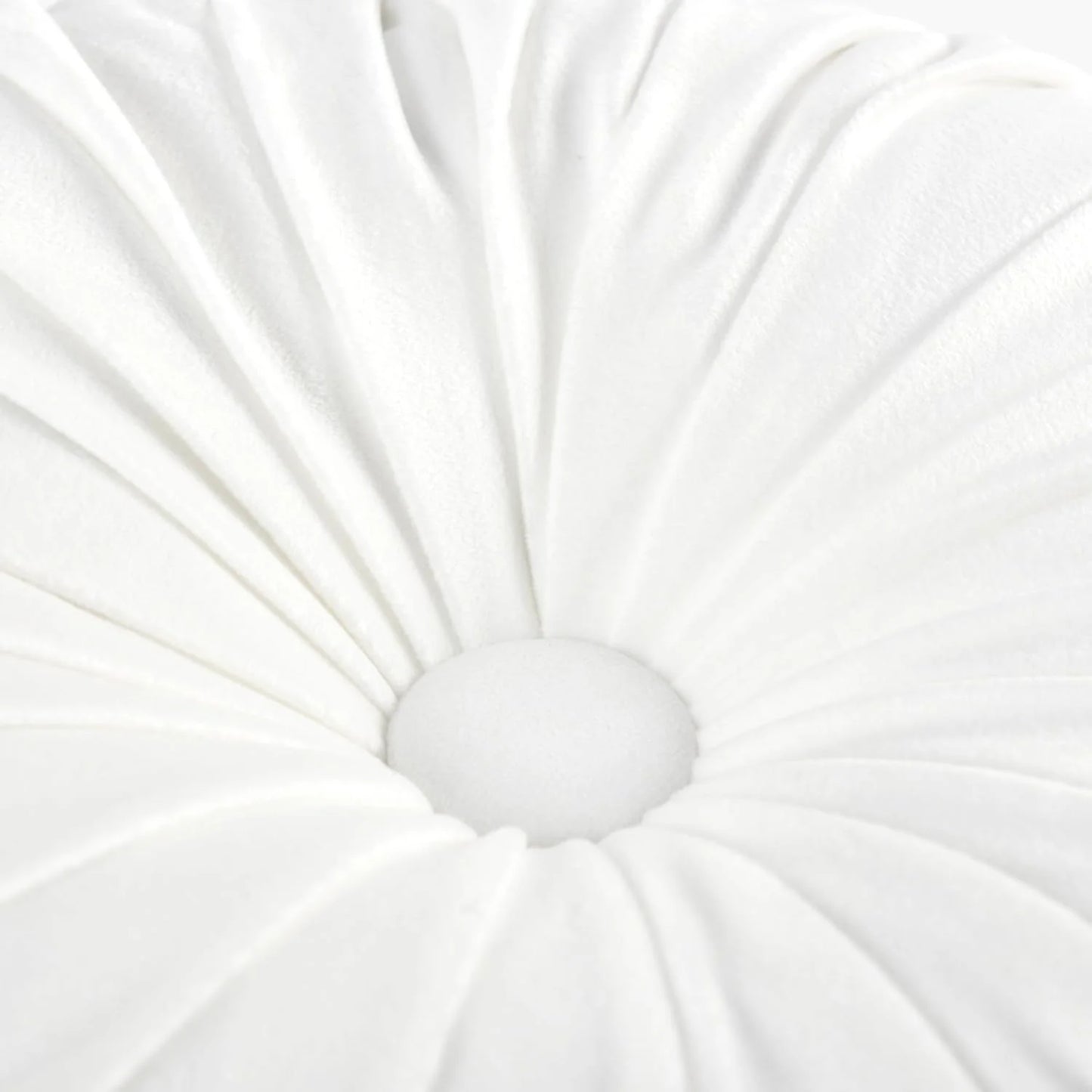 Set of 2 Decorative Round Pleated Throw Pillows