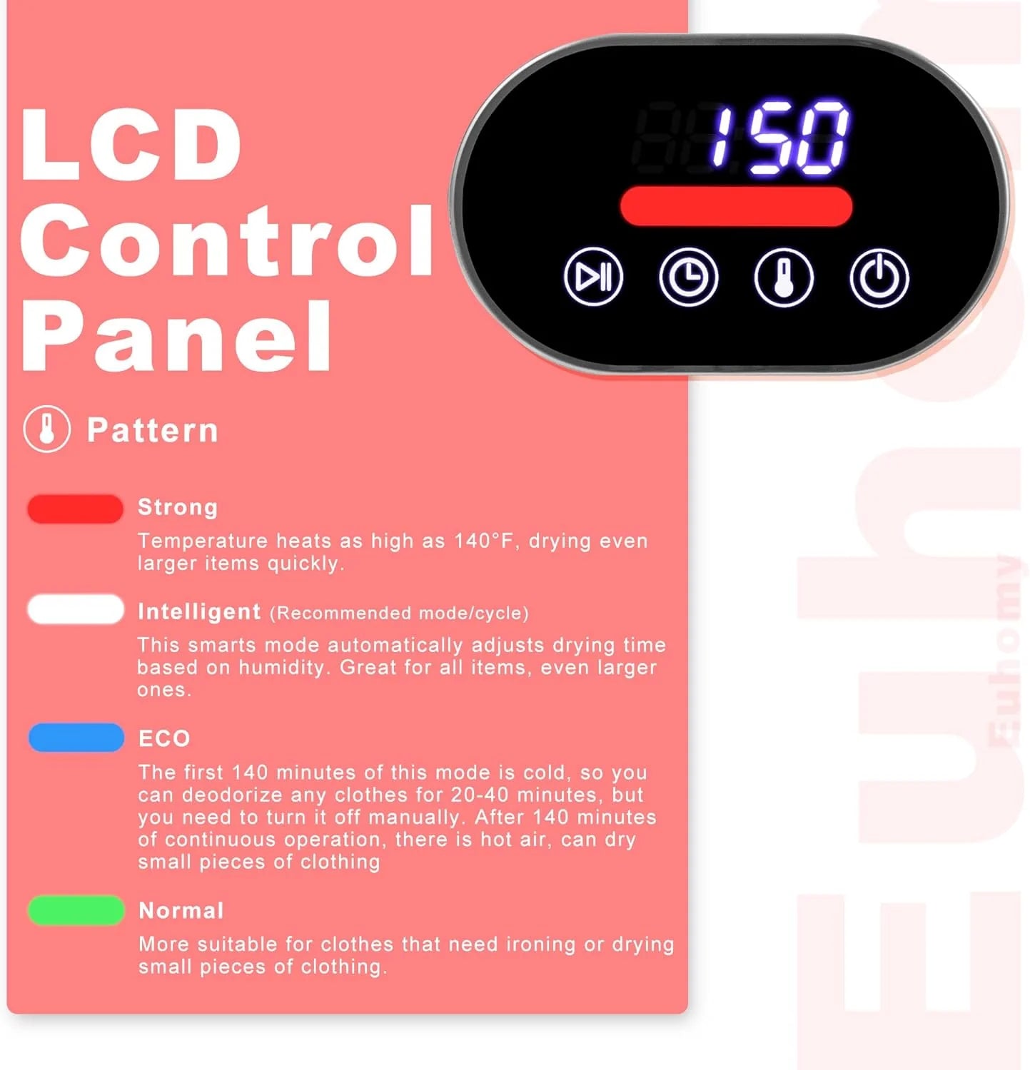 Compact Laundry Dryer, 3.5 cu ft Front Load Stainless Steel Clothes Dryers With Exhaust Pipe, 1500W, LCD Control Panel Four-Function Portable Dryer For Apartments, Home, Dorm, White