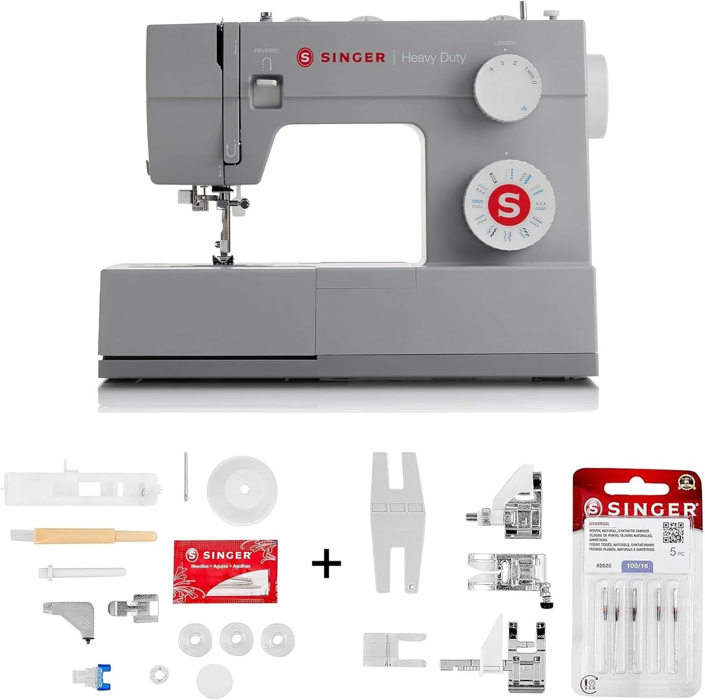 Heavy-Duty 4423 High-Speed Sewing Machine (Includes Accessory Kit) 97 Stitches One-Step Buttonhole
