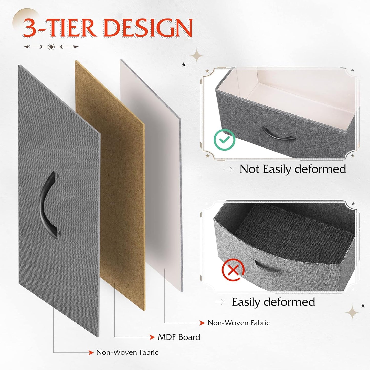 WLIVE Storage Organizer Unit with 13 Fabric Bins, Storage Drawers Organizer with Steel Frame, Tall Storage Tower Organizaton for Living Room, Hallway, Office, Charcoal Black