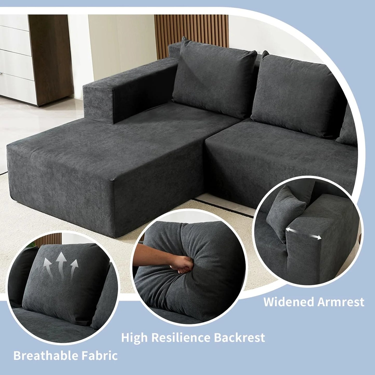 60 inch pull out sofa bed, memory foam sofa with 2 pillows, futon bed, guest bed and pull out sofa,