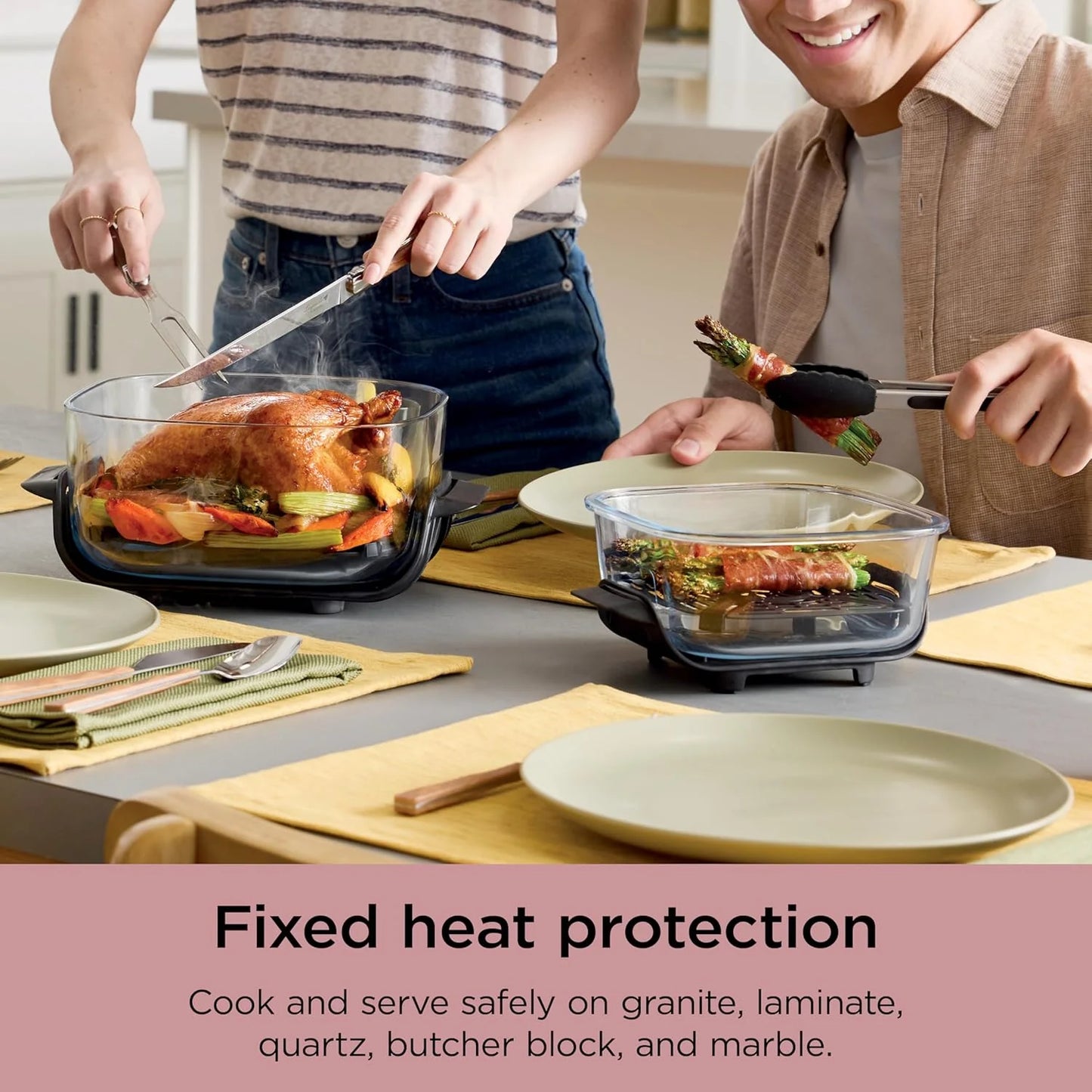 Ninja Crispi 4-in-1 Portable Glass Air Fryer Cooking System, 1500W, 4QT & 6-Cup TempWare Glass Containers with Storage Lids, Microwave, Freezer & Dishwasher Safe