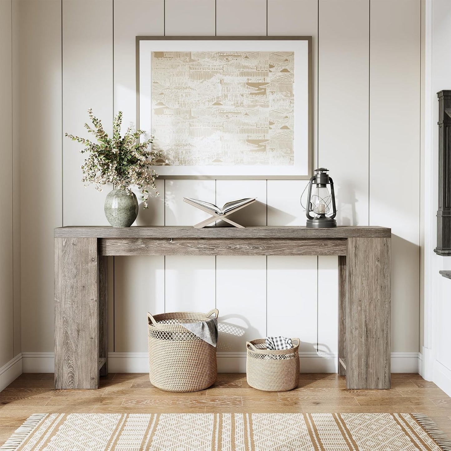 70.9-Inch Long Console Table Narrow Sofa Table Behind The Couch