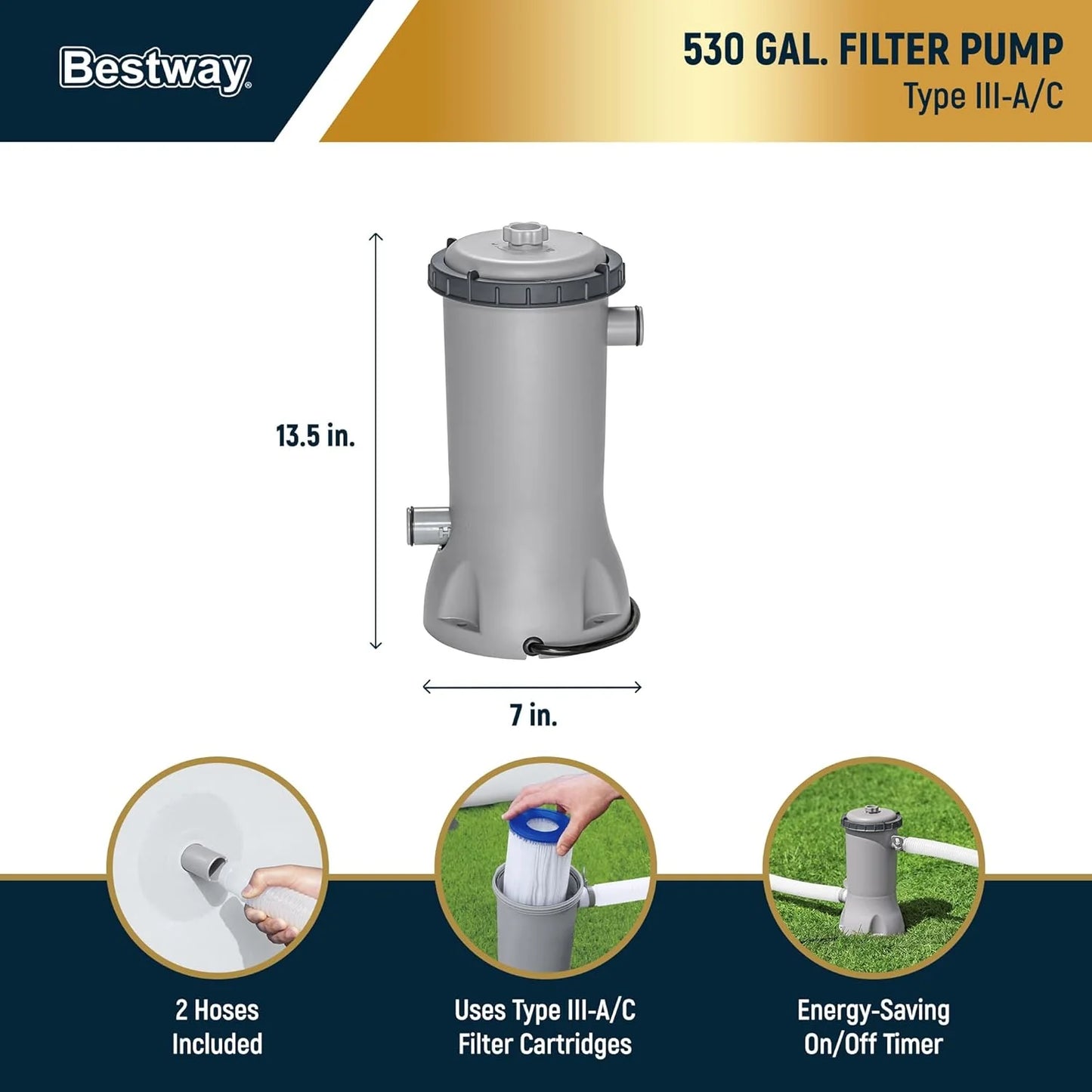 Steel Pro MAX 10 Foot x 30 Inch Round Metal Frame Above Ground Outdoor Backyard Swimming Pool Set with 330 GPH Filter Pump