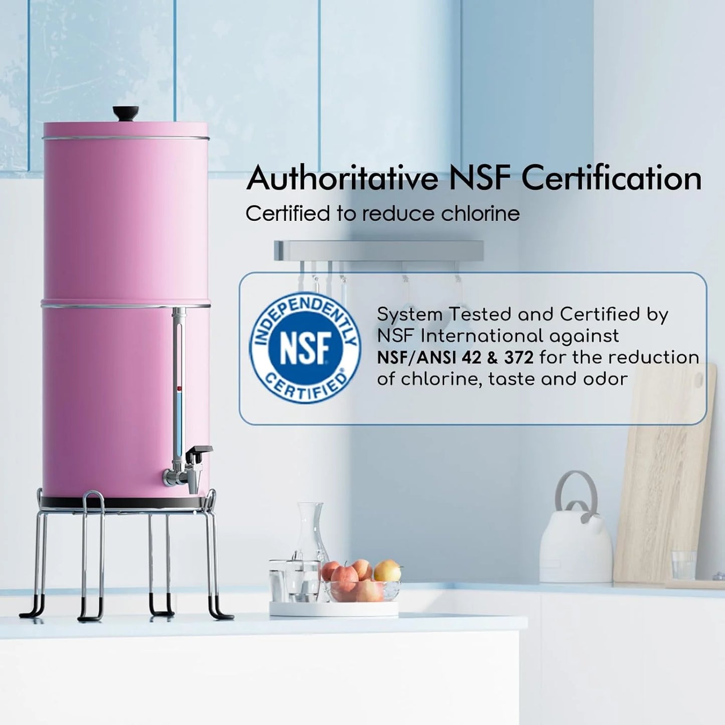 Purewell three-stage 0.01μm ultrafiltration gravity water filtration system 304