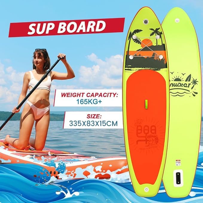 FunWater Stand Up Paddle Board Ultralight Inflatable Paddle Board with SUP Accessories