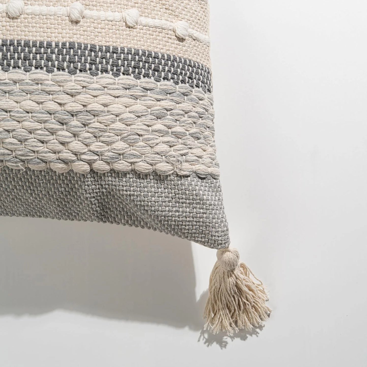 Blue Boho Decorative Throw Pillow Cover 20x20