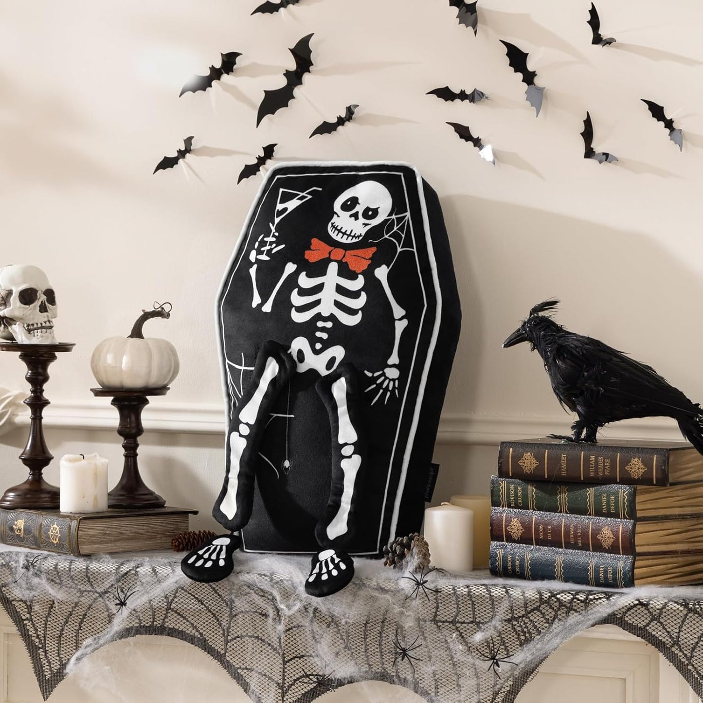 Happy Halloween Shaped Throw Pillow