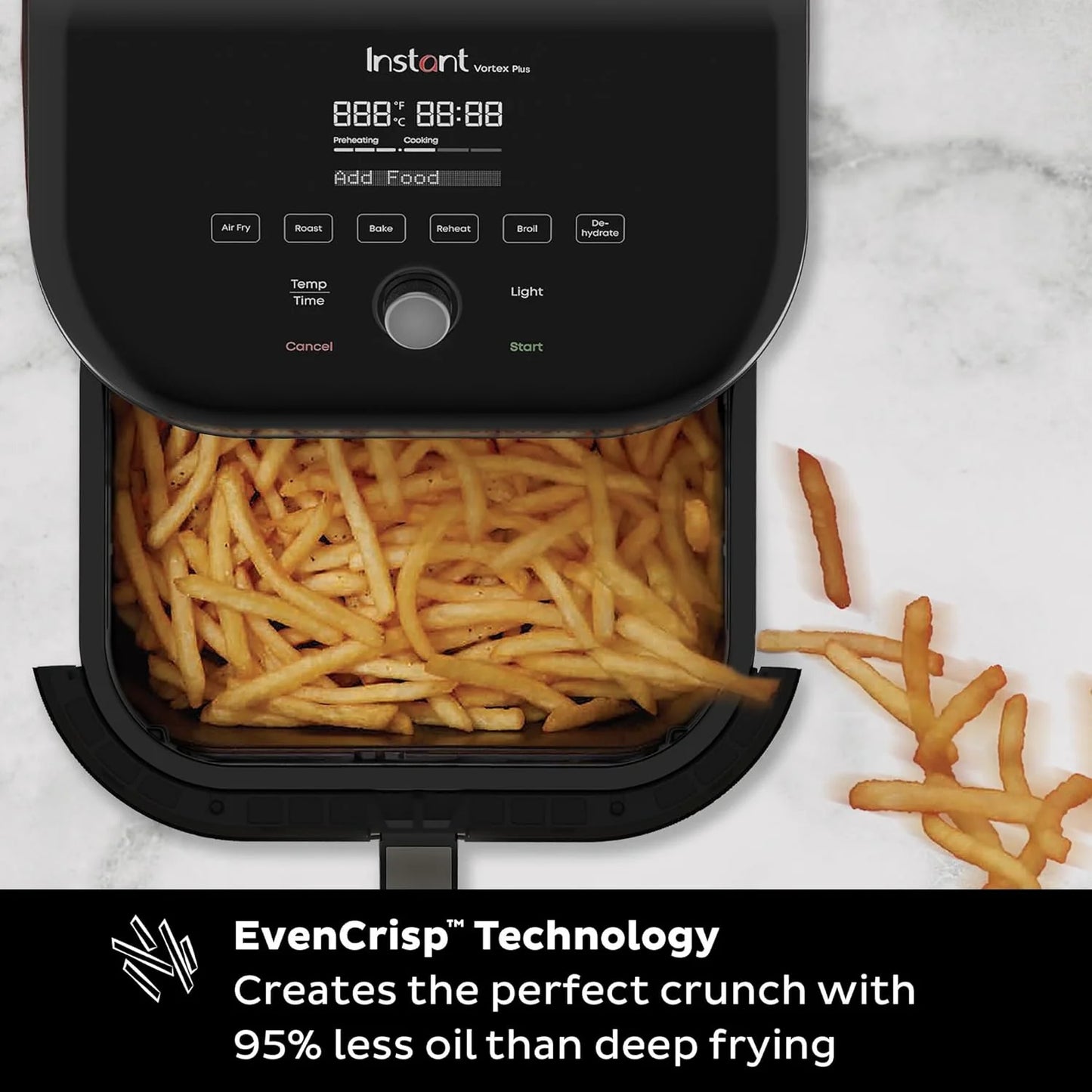 Instant Pot Vortex Plus 6QT Air Fryer with Odor Removal Technology, 6-in-1 Function