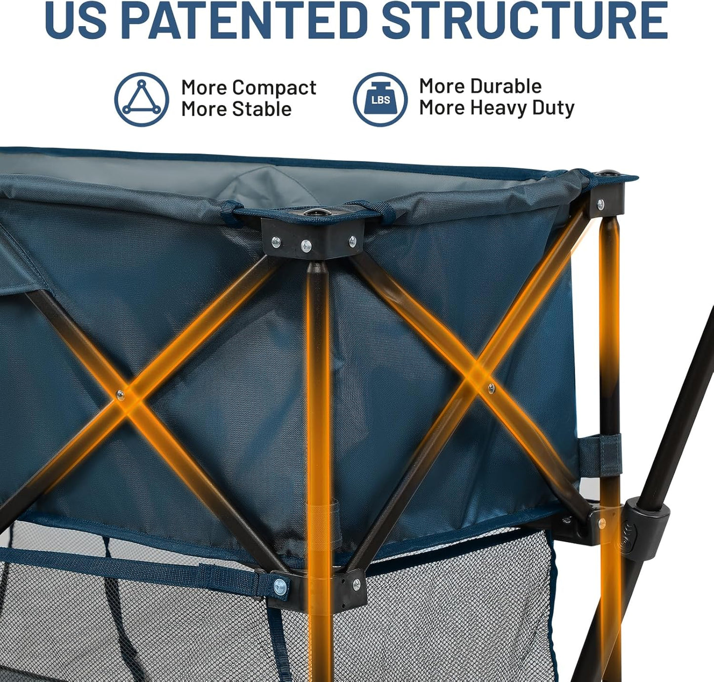 400L Large Capacity Folding Double Decker Cart with Brakes, 54 Inch Extra Long Extended Cart, 450 Pounds Heavy Duty Folding Cart