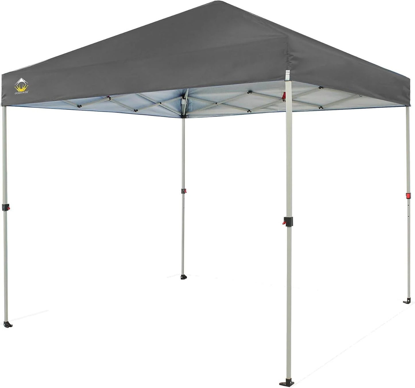 10x10 Pop-Up Awning - One-Click Installation Beach Tent - Outdoor Sunshade Silver Coated Top, 3 Heights and 4 Sand Pockets