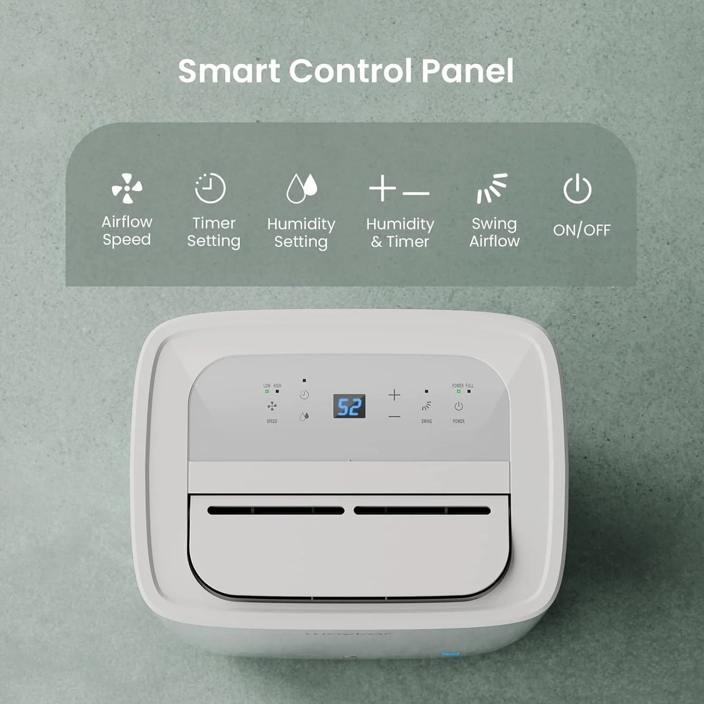 Waykar 2000 Sq. Ft Dehumidifier for Home and Basements, with Auto or Manual Drainage, 0.66 Gallon Water Tank Capacity