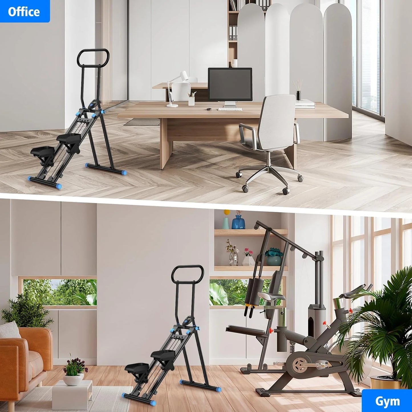 Stair Stepper for Home Gym,Folding Vertical Climber Cardio Exercise Machine,Stair Climber for Full Body Workout with Adjustable Handlebar for Women & Men