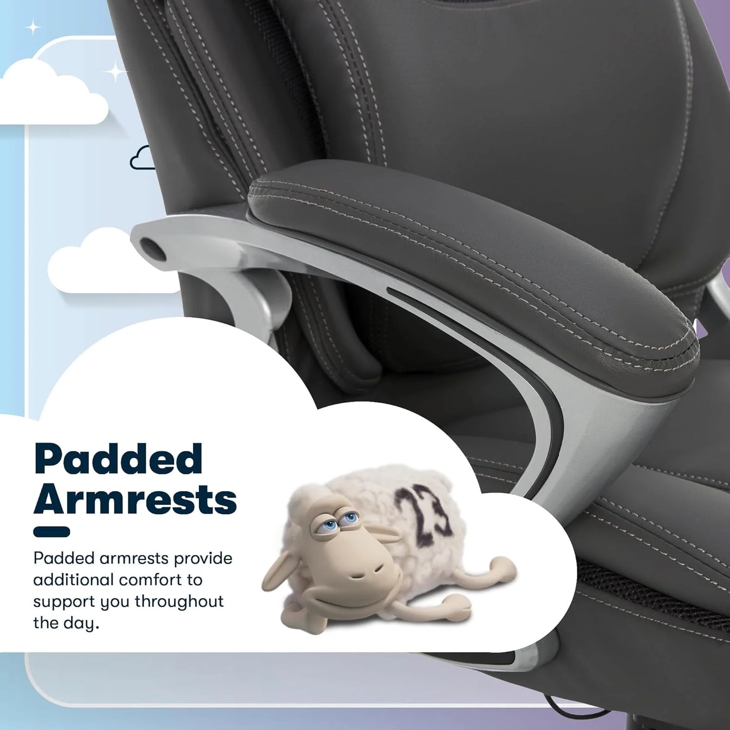 Executive office chair, ergonomic computer desk and chair